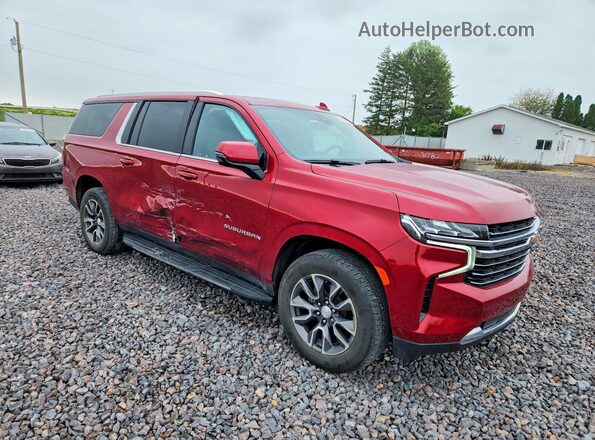 1GNSKCKD7MR306707 2021 CHEVROLET SUBURBAN Red Вид спереду
