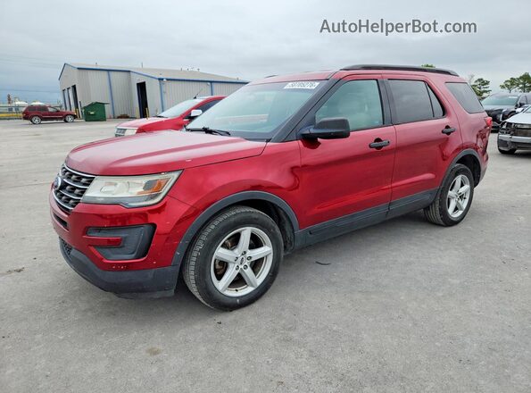1FM5K7B87GGC53759 2016 FORD EXPLORER Red Trasero izquierdo