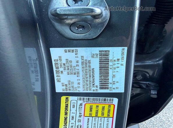 3FMCR9A62NRD85509 2022 FORD BRONCO Серый 