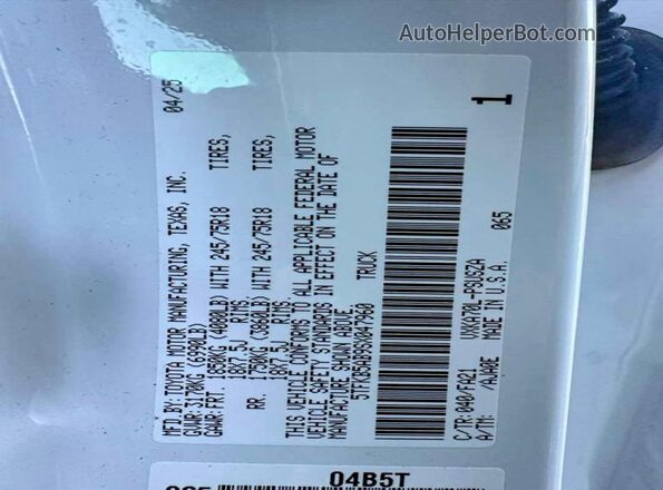 5TFKB5AB9SX047960 2025 TOYOTA TUNDRA White 