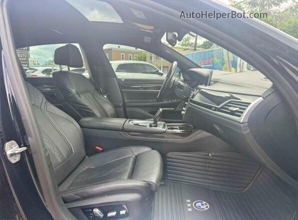 WBA7F2C55JB238705 2018 BMW 7 SERIES Black უკანა სალონის ხედი