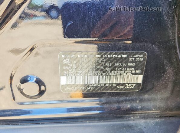 JA4AP3AU8LU010155 2020 MITSUBISHI OUTLANDER Black 360 interior view