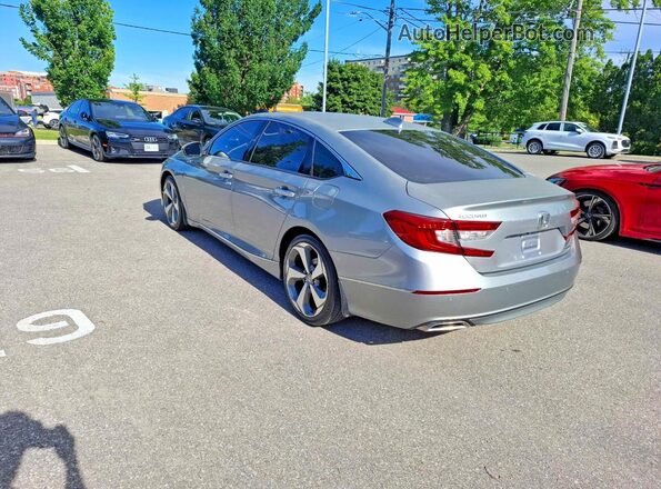 1HGCV1F96JA805394 2018 HONDA ACCORD Gray Delantero derecho