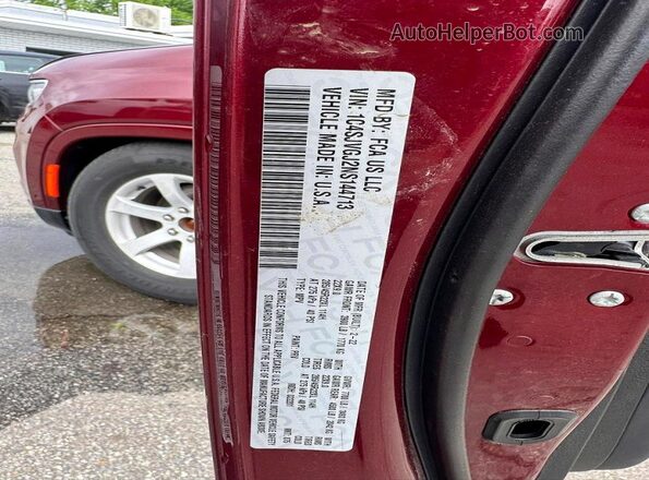 1C4SJVGJ2NS144713 2022 JEEP GRAND WAGO Burgundy 