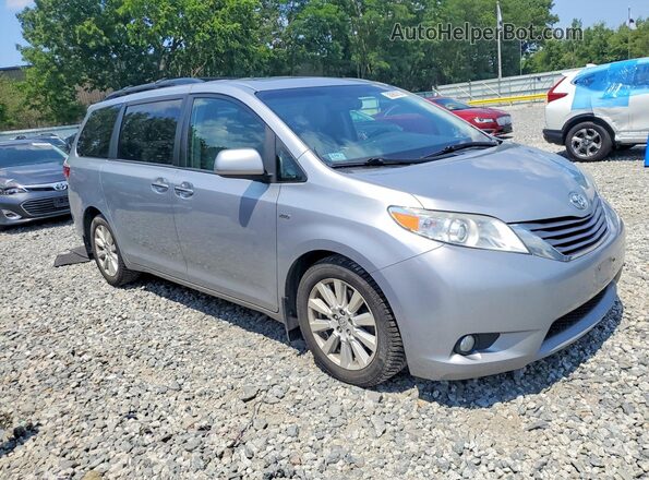 5TDDZ3DCXHS181159 2017 TOYOTA SIENNA Gray წინა ხედი