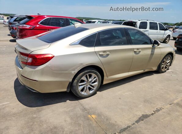 1HGCV1F10KA025919 2019 HONDA ACCORD Желто-коричневый Передняя правая четверть