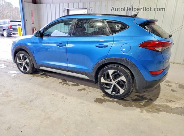 KM8J33A21JU696340 2018 HYUNDAI TUCSON Blue Задня права чверть
