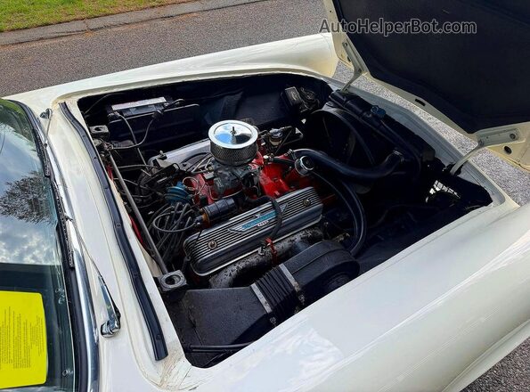 P6FH333823 1956 FORD THUNDERBIRD White Առջևի վահանակի տեսք