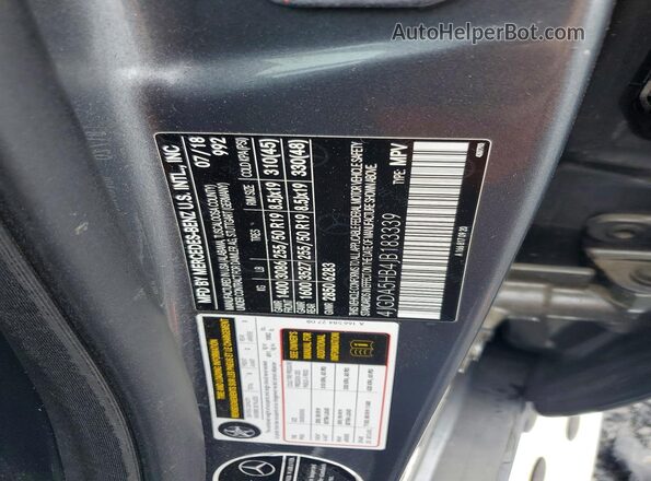 4JGDA5HB4JB183339 2018 MERCEDES-BENZ GLE-CLASS Gray Vista de la etiqueta del VIN