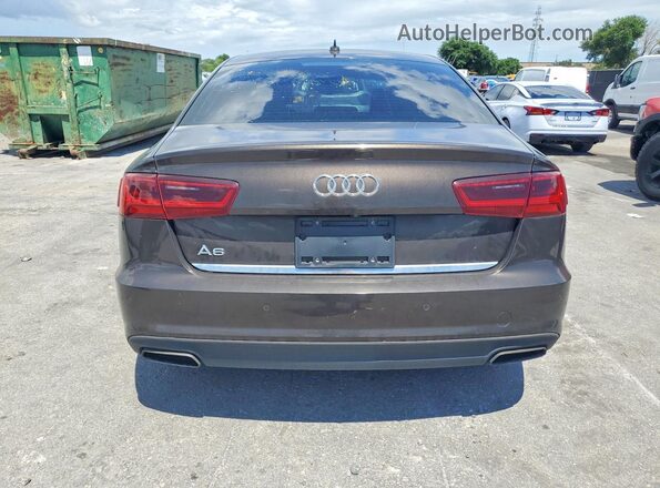 WAUD8AFCXJN039956 2018 AUDI A6 Коричневый Вид салона спереди