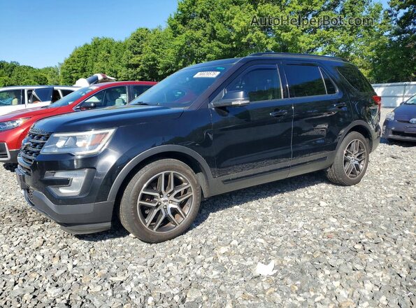 1FM5K8GT9HGB03222 2017 FORD EXPLORER Черный Задняя левая четверть