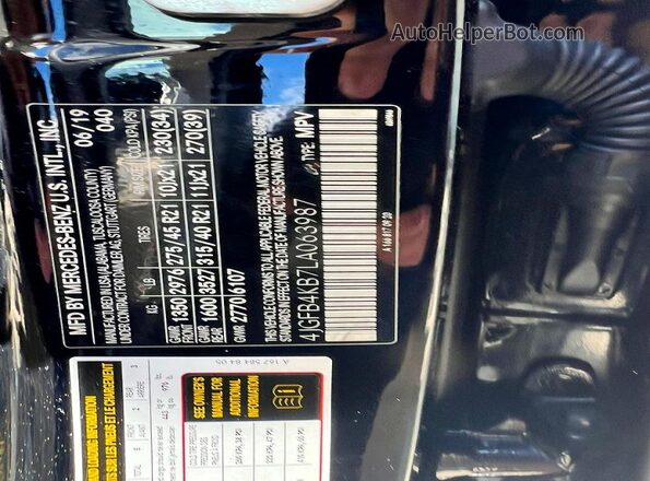 4JGFB4KB7LA063987 2020 MERCEDES-BENZ GLE Black Rear interior view
