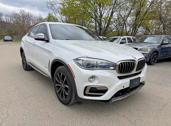 5UXKU6C37H0W38407 2017 BMW X6 White Tył lewy
