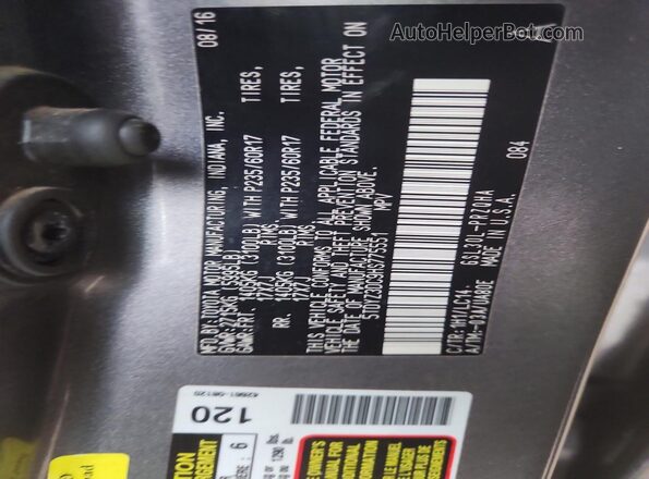5TDYZ3DC9HS775551 2017 TOYOTA SIENNA Gray 