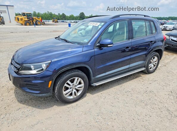 WVGAV7AX3GW600699 2016 VOLKSWAGEN TIGUAN Blue Tył lewy