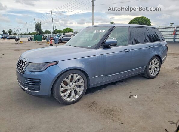 SALGS2SV1KA544364 2019 LAND ROVER RANGE Blue Trasero izquierdo