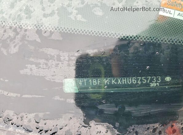 4T1BF1FKXHU675733 2017 TOYOTA CAMRY Серебряный Вид наклейки с VIN-кодом