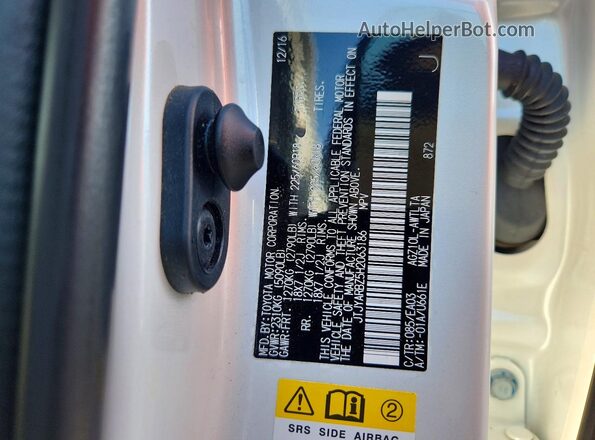 JTJYARBZ5H2063186 2017 LEXUS NX Белый 