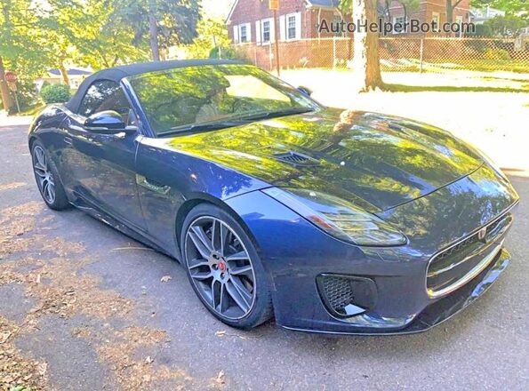 SAJD85FVXJCK49031 2018 JAGUAR F-TYPE Blue Rear left