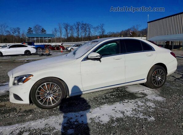 55SWF4JB6HU195372 2017 MERCEDES-BENZ C-CLASS White Tył lewy
