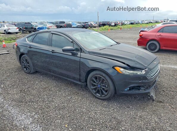 3FA6P0LU6JR137987 2018 FORD FUSION Black Widok z przodu