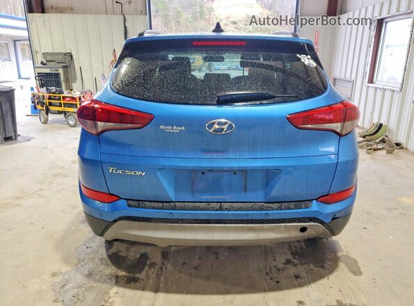 KM8J33A21JU696340 2018 HYUNDAI TUCSON Blue Вид салону спереду