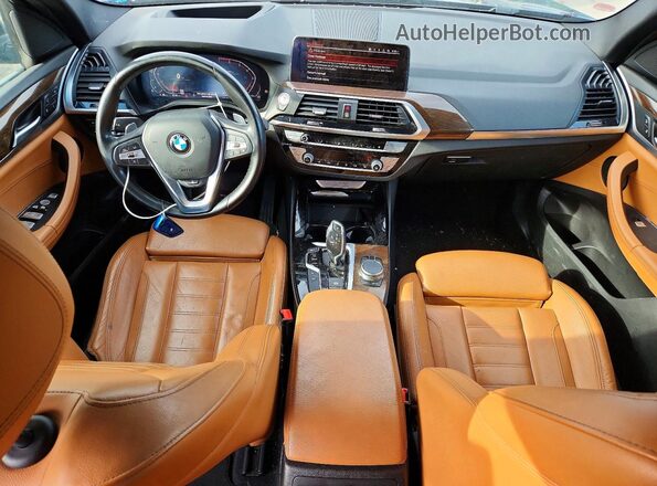 5UXTY5C03LLT32823 2020 BMW X3 Blue Widok zestawu wskaźników