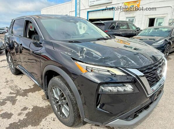 5N1AT3AA7NC691954 2022 NISSAN ROGUE Black Задня ліва чверть