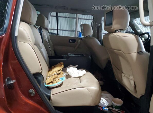 JN8AY2NF4JX300188 2018 NISSAN ARMADA Burgundy Vista interior trasera