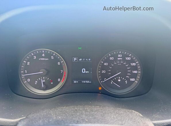 KM8J23A47JU700492 2018 HYUNDAI TUCSON Черный Вид щитка приборов