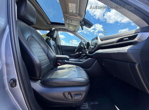 5TDGZRAH0NS123413 2022 TOYOTA HIGHLANDER Blue Вид ззаду