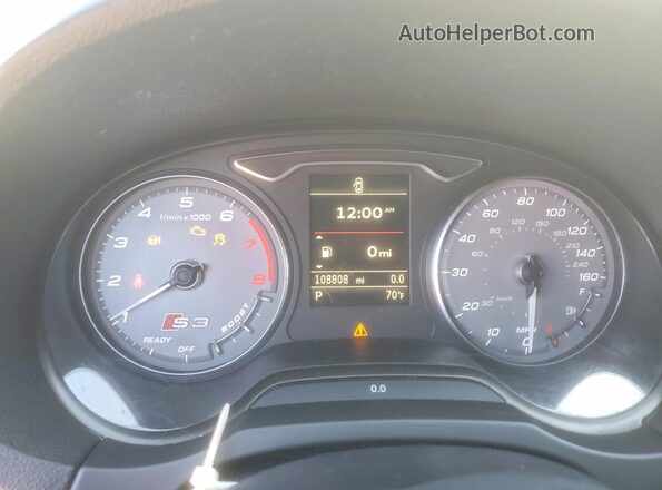 WAUB1GFF1G1029499 2016 AUDI S3 Silver Հետևի նստատեղերի տեսք