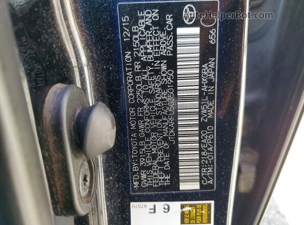 JTDKARFU5G3501950 2016 TOYOTA PRIUS White 