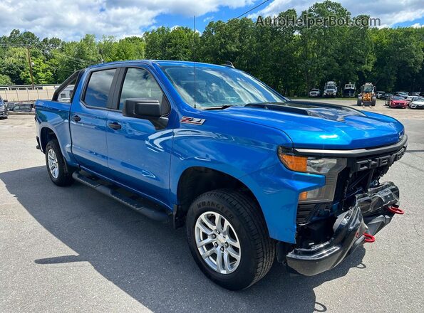 3GCPDCED2NG517352 2022 CHEVROLET SILVERADO Blue წინა ხედი