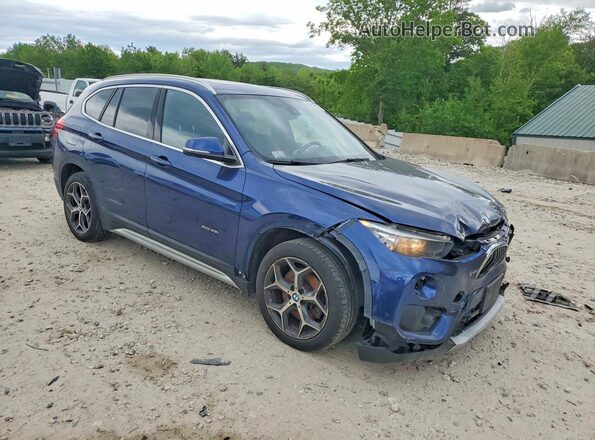WBXHT3C31J5L25930 2018 BMW X1 Blue Widok z przodu