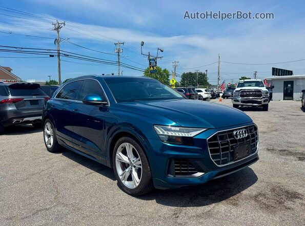 WA1CVAF19KD008785 2019 AUDI Q8 Blue Trasero izquierdo