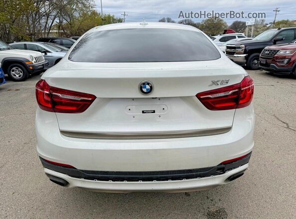 5UXKU6C37H0W38407 2017 BMW X6 White Widok komory silnika