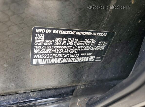 WB523CF03RCR15800 2024 BMW IX Серый 