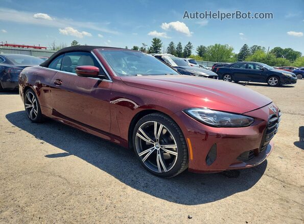 WBA23AT08NCK16652 2022 BMW 4 SERIES Бордовый Вид спереди