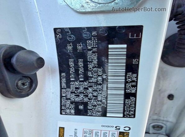 JTJJM7FX2G5144441 2016 LEXUS GX White Սալոնի հետևի տեսք