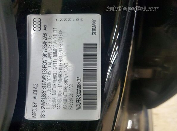WAUFFAFCXGN065027 2016 AUDI A6 Black Вид наклейки з VIN-кодом