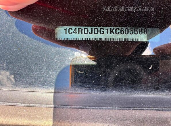 1C4RDJDG1KC605588 2019 DODGE DURANGO Black 