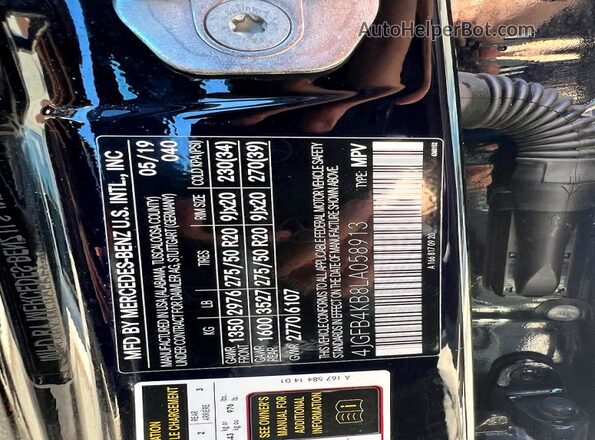 4JGFB4KB8LA058913 2020 MERCEDES-BENZ GLE Black Rear seats view