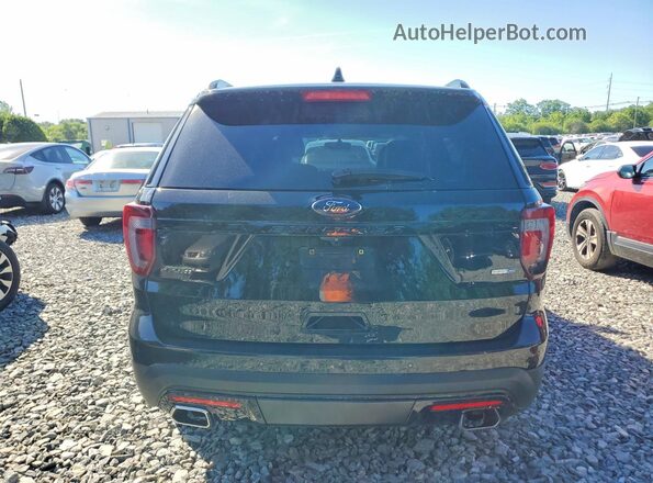 1FM5K8GT9HGB03222 2017 FORD EXPLORER Черный Вид салона спереди