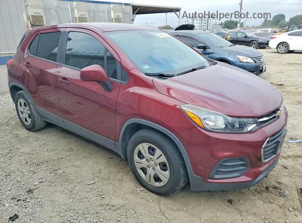 3GNCJKSB0HL234777 2017 CHEVROLET TRAX Burgundy Widok z przodu