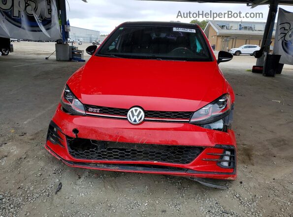 3VW6T7AU5MM002435 2021 VOLKSWAGEN GTI Red უკანა ხედი