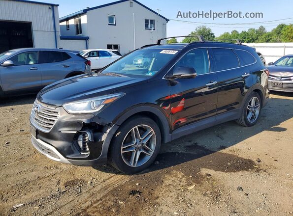 KM8SRDHF0HU179879 2017 HYUNDAI SANTA Black უკანა მარცხენა