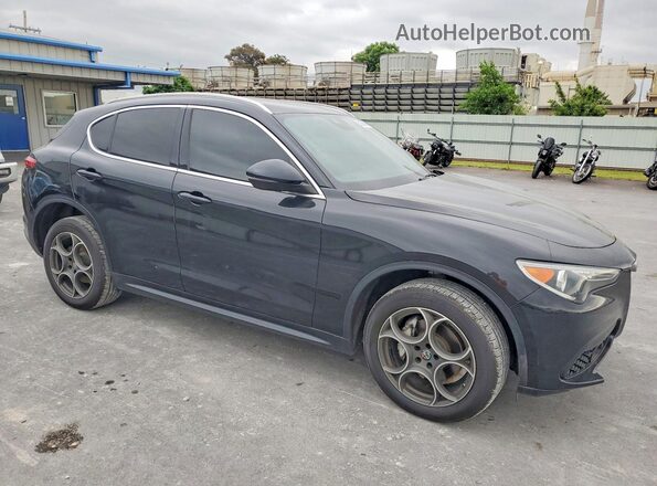 ZASFAKAN1J7B74253 2018 ALFA ROMEO STELVIO Black წინა ხედი