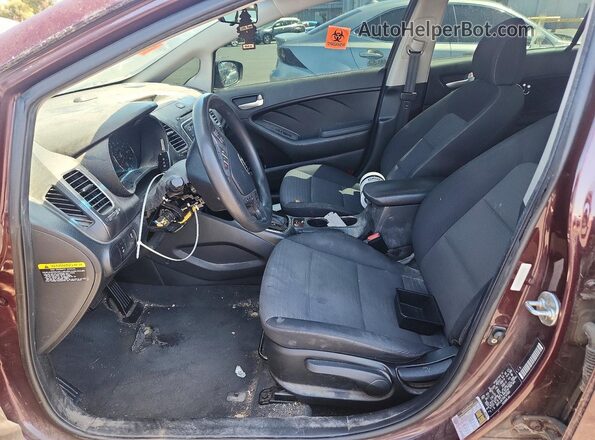 3KPFL4A75HE147003 2017 KIA FORTE Maroon Dashboard view