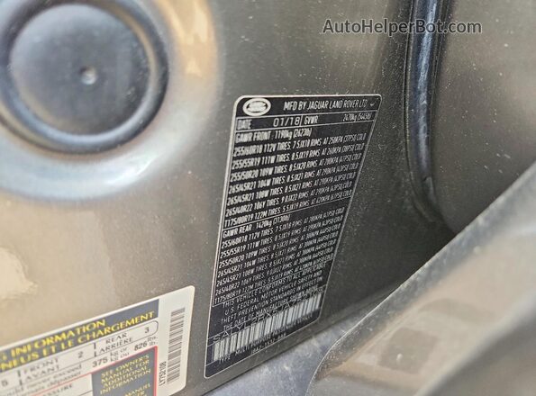 SALYL2RX5JA752108 2018 LAND ROVER RANGE Gray 360 interior view